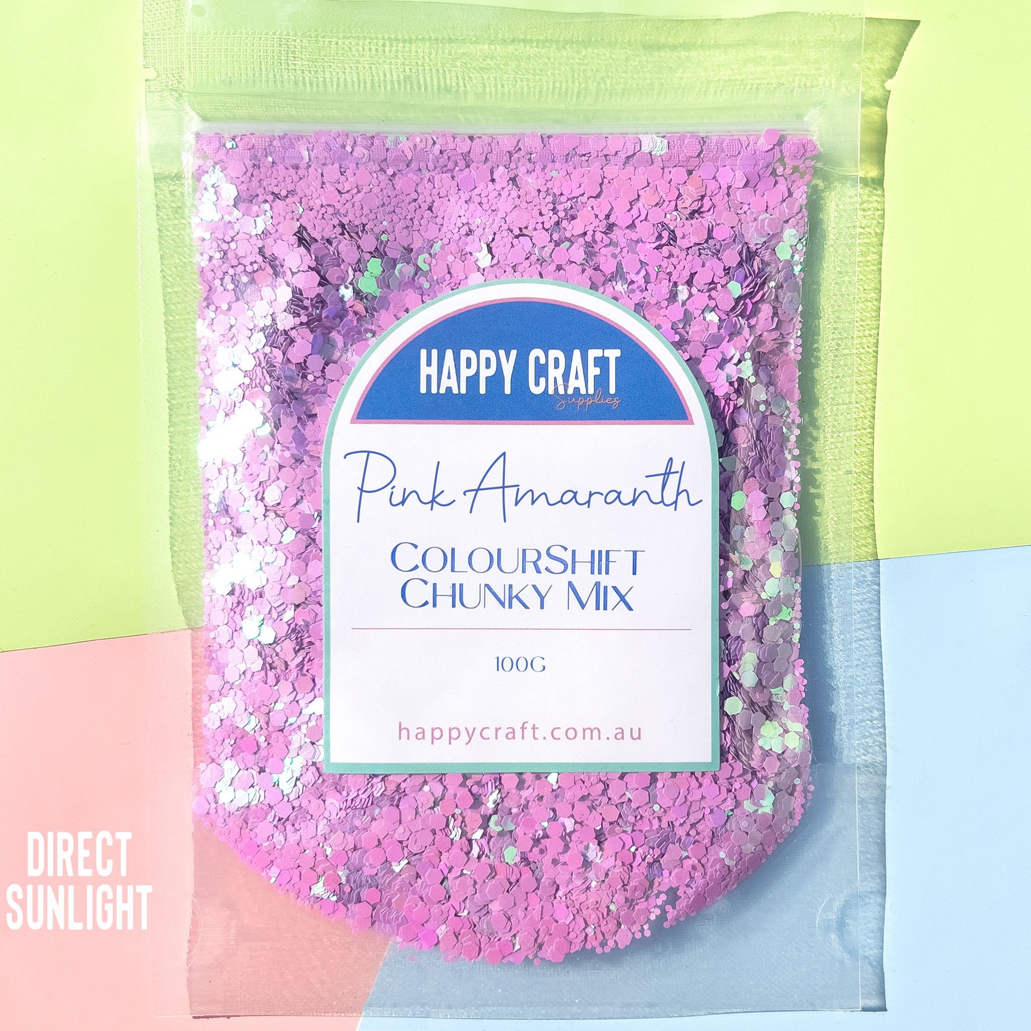 Chunky Glitter Colour Shift Mix - Pink Amaranth