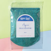 Fine Glitter Bag Holographic - Aqua