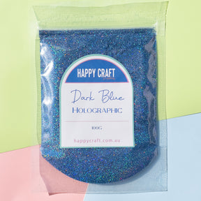 Fine Glitter Bag Holographic - Dark Blue