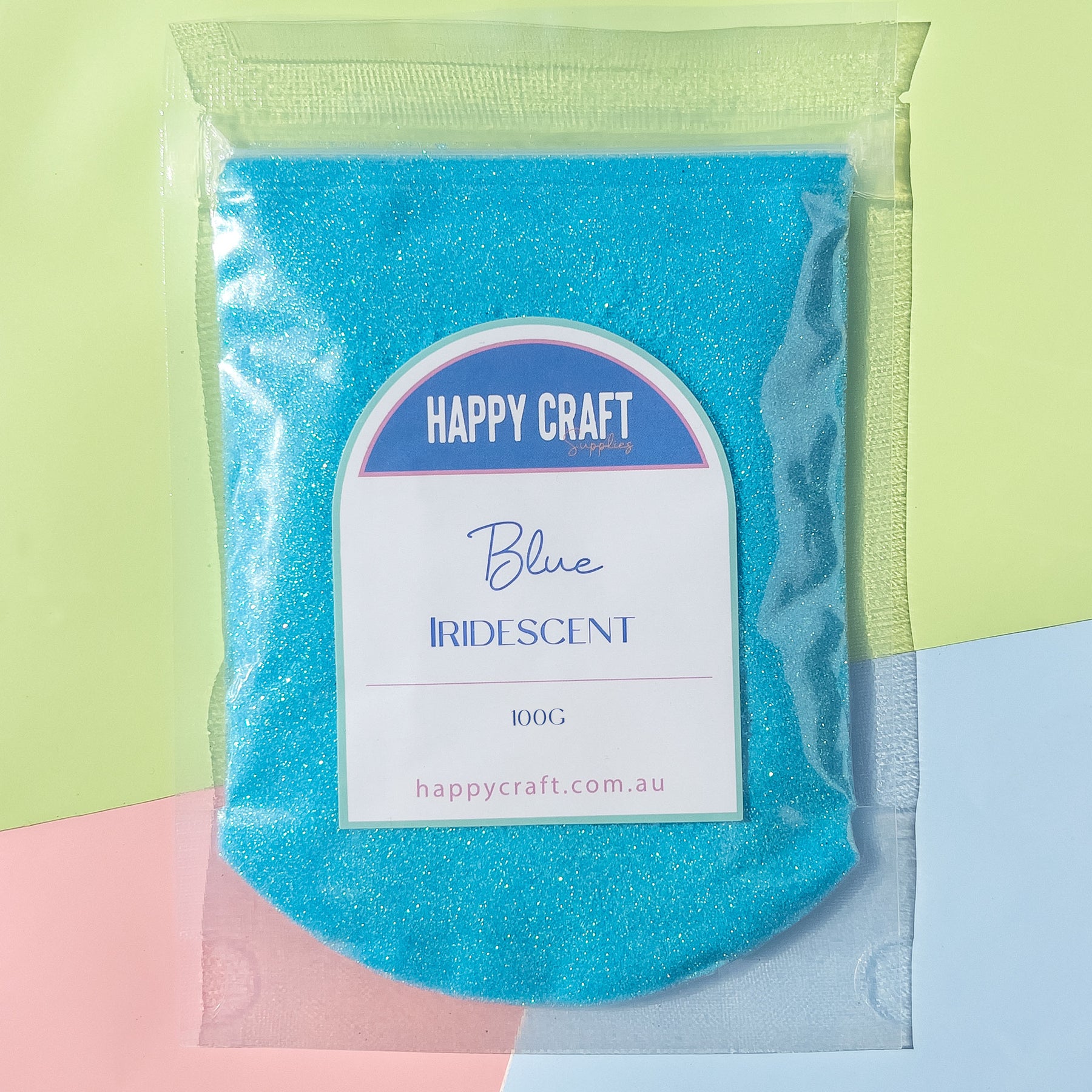 Fine Glitter Bag Iridescence - Blue