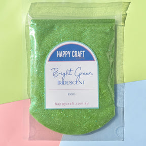 Fine Glitter Bag Iridescence - Bright Green