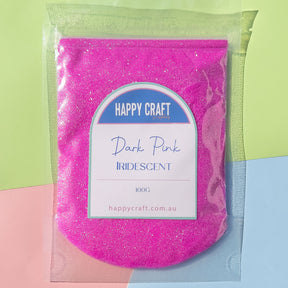 Fine Glitter Bag Iridescence - Dark Pink