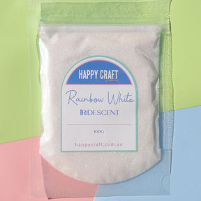 Fine Glitter Bag Iridescence - Rainbow White