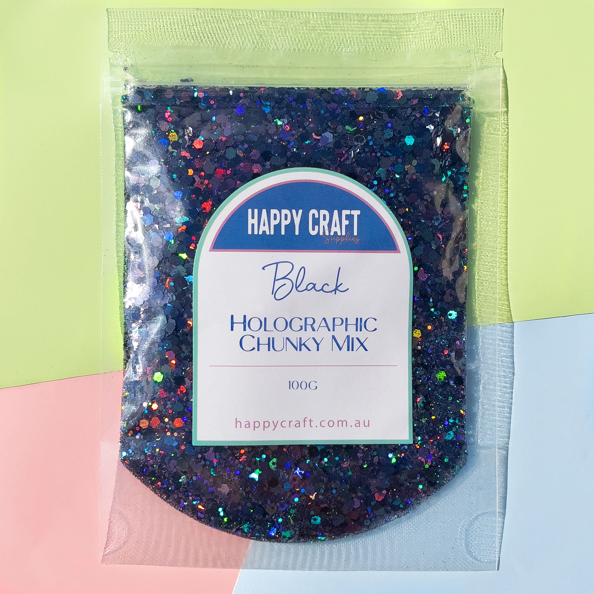 Chunky Glitter Mix Holographic - Black