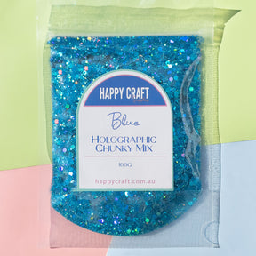 Chunky Glitter Mix Holographic - Blue