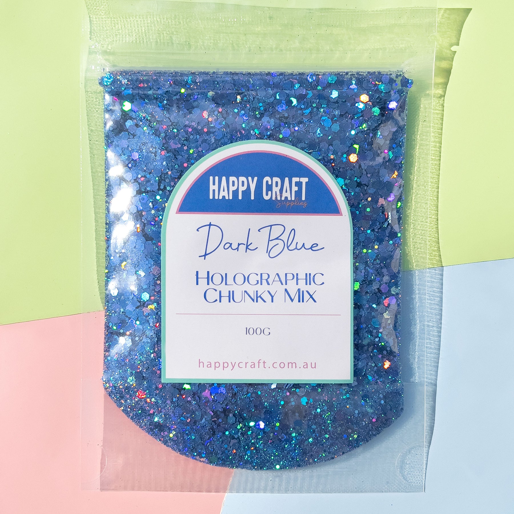 Chunky Glitter Mix Holographic - Dark Blue
