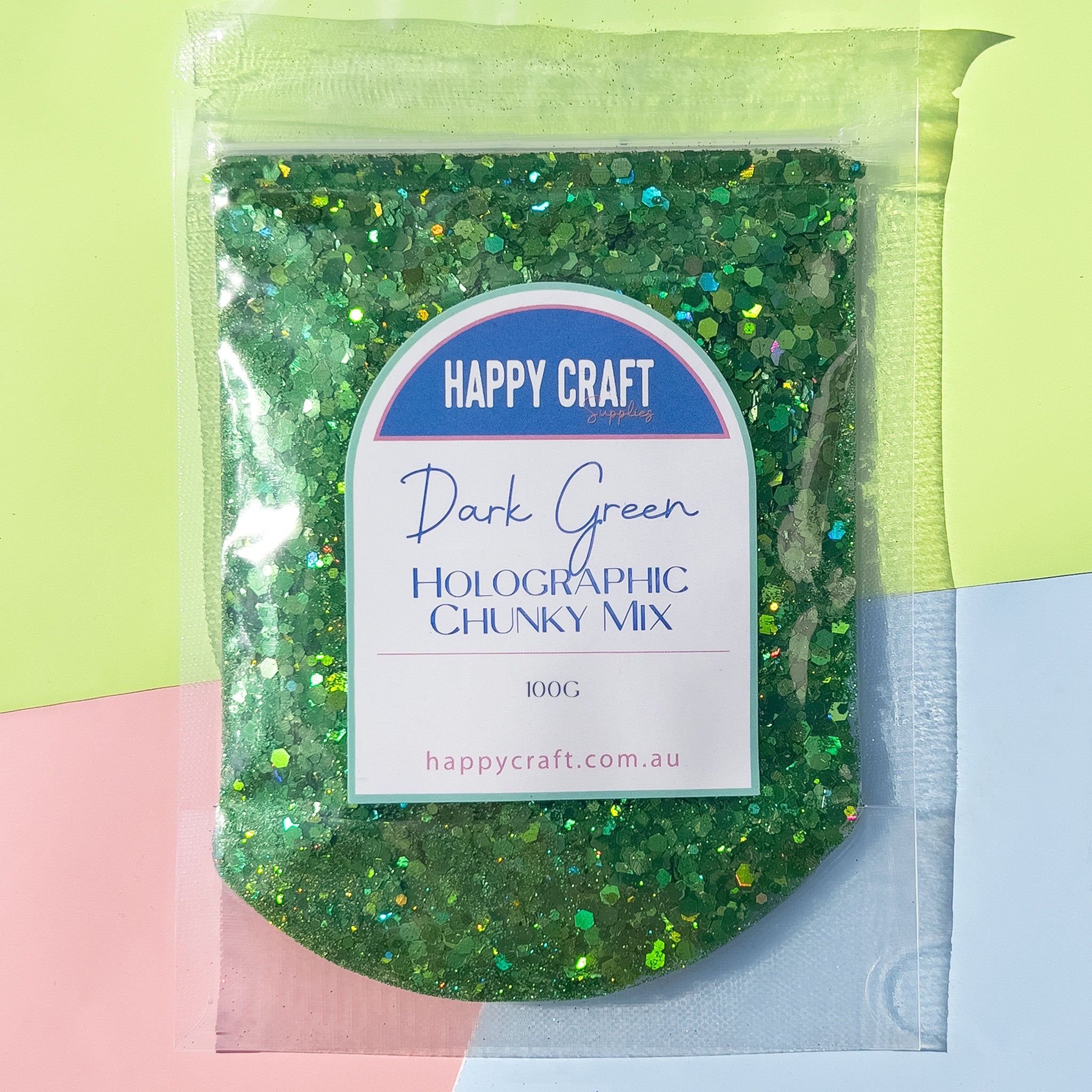 Chunky Glitter Mix Holographic - Dark Green