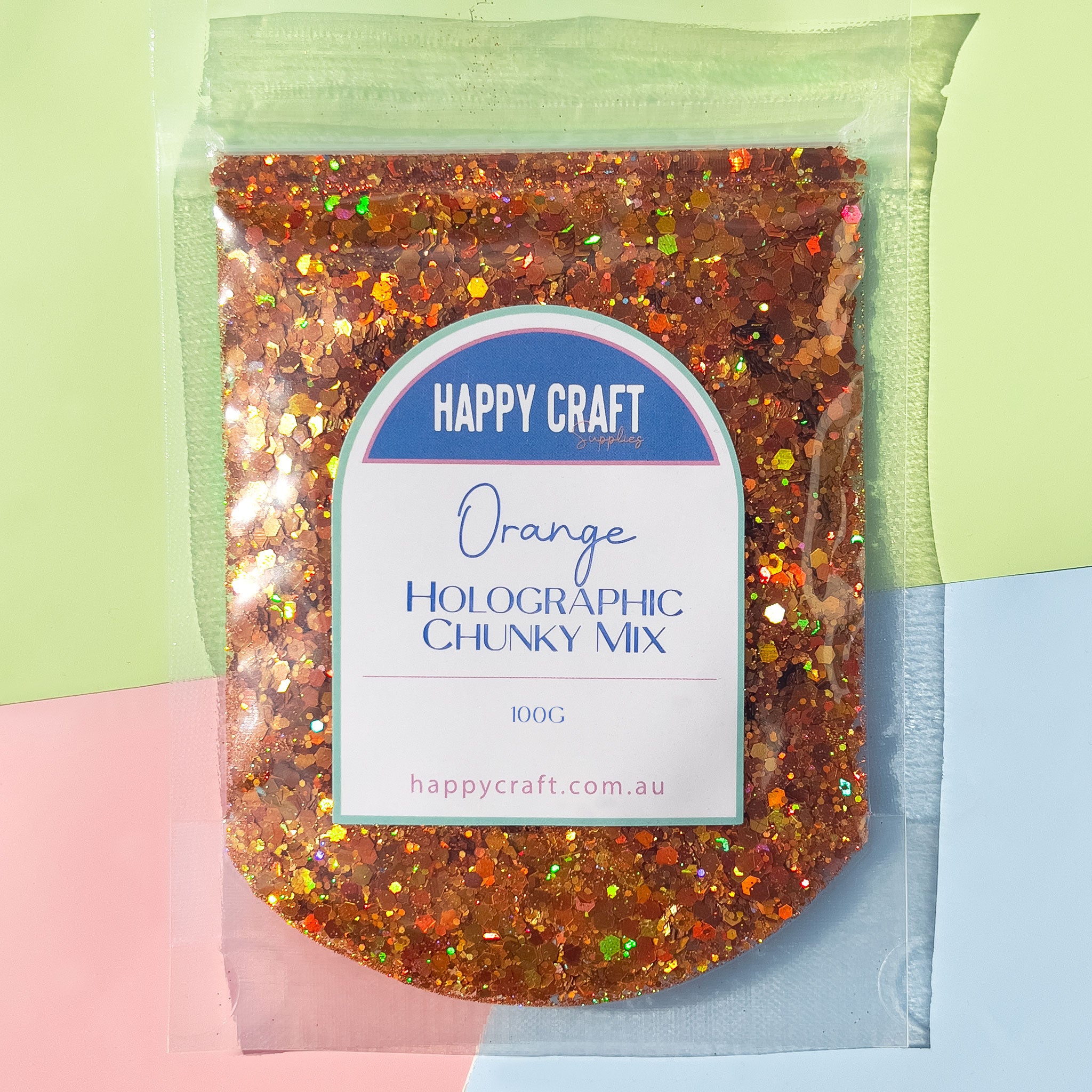 Chunky Glitter Mix Holographic - Orange