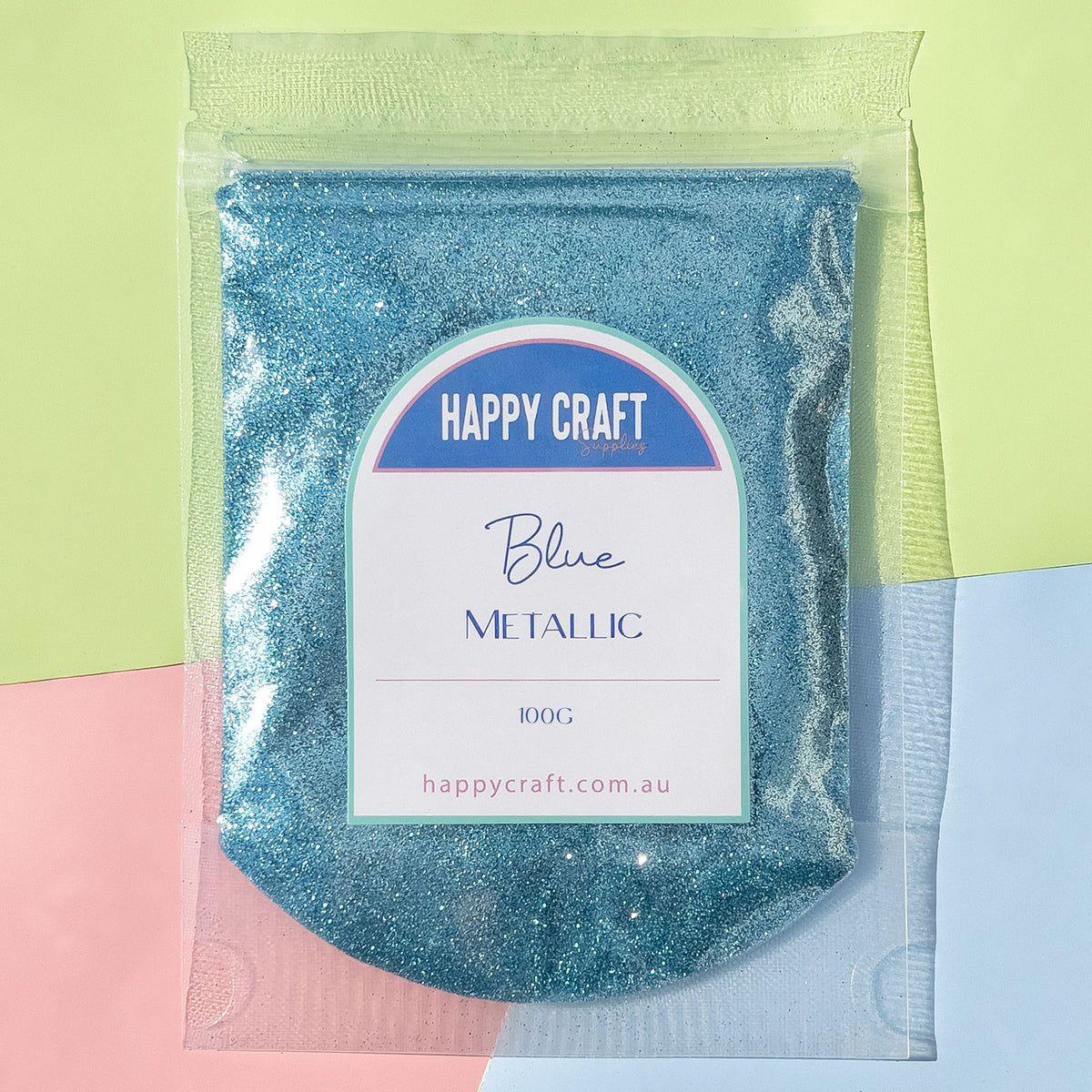 Fine Glitter Bag Metallic - Blue