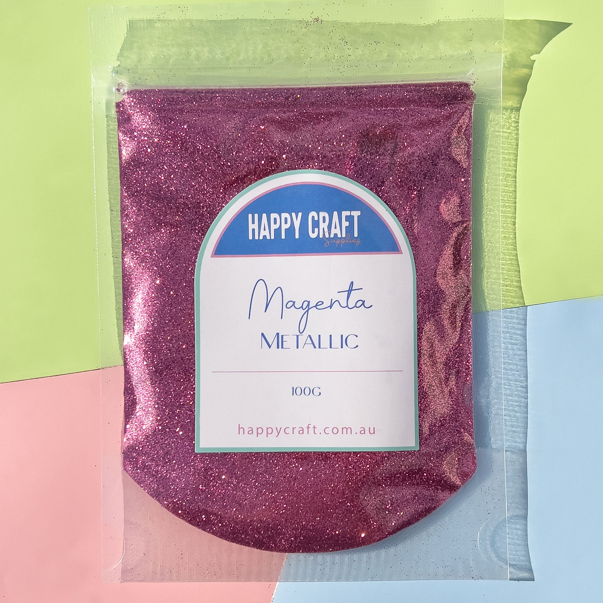 Fine Glitter Bag Metallic - Magenta