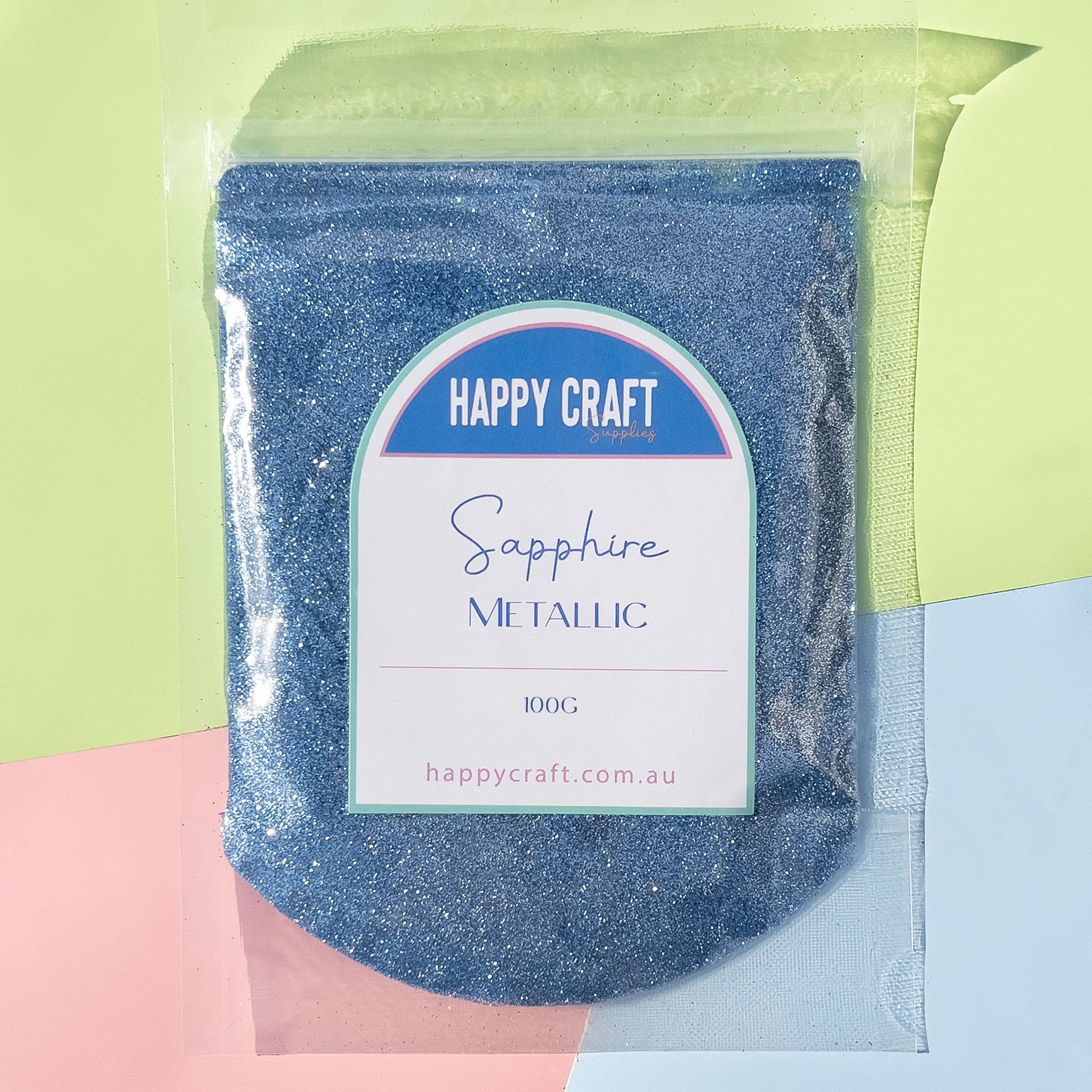 Fine Glitter Bag Metallic - Sapphire