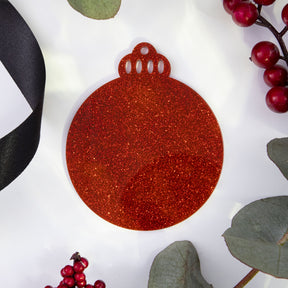 Acrylic Blank Baubles - Glitter Colours