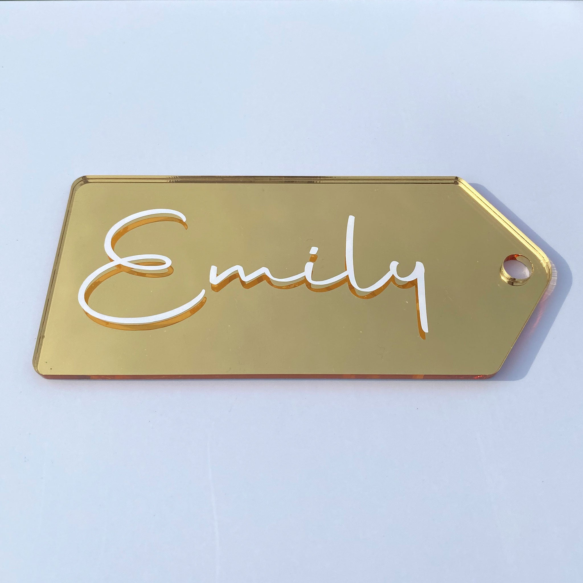 Acrylic Blank XL Tags - Mirror Colours