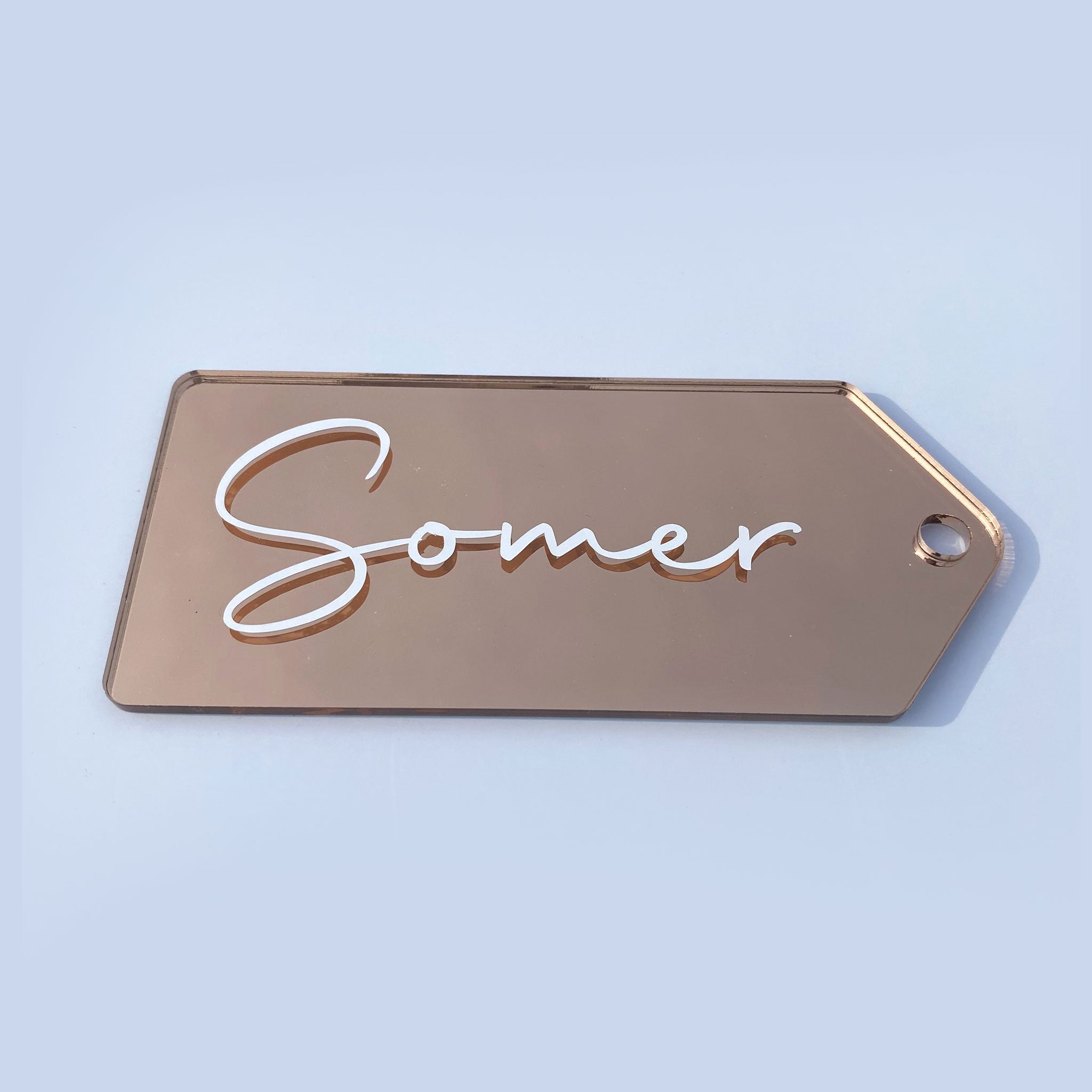 Acrylic Blank XL Tags - Mirror Colours