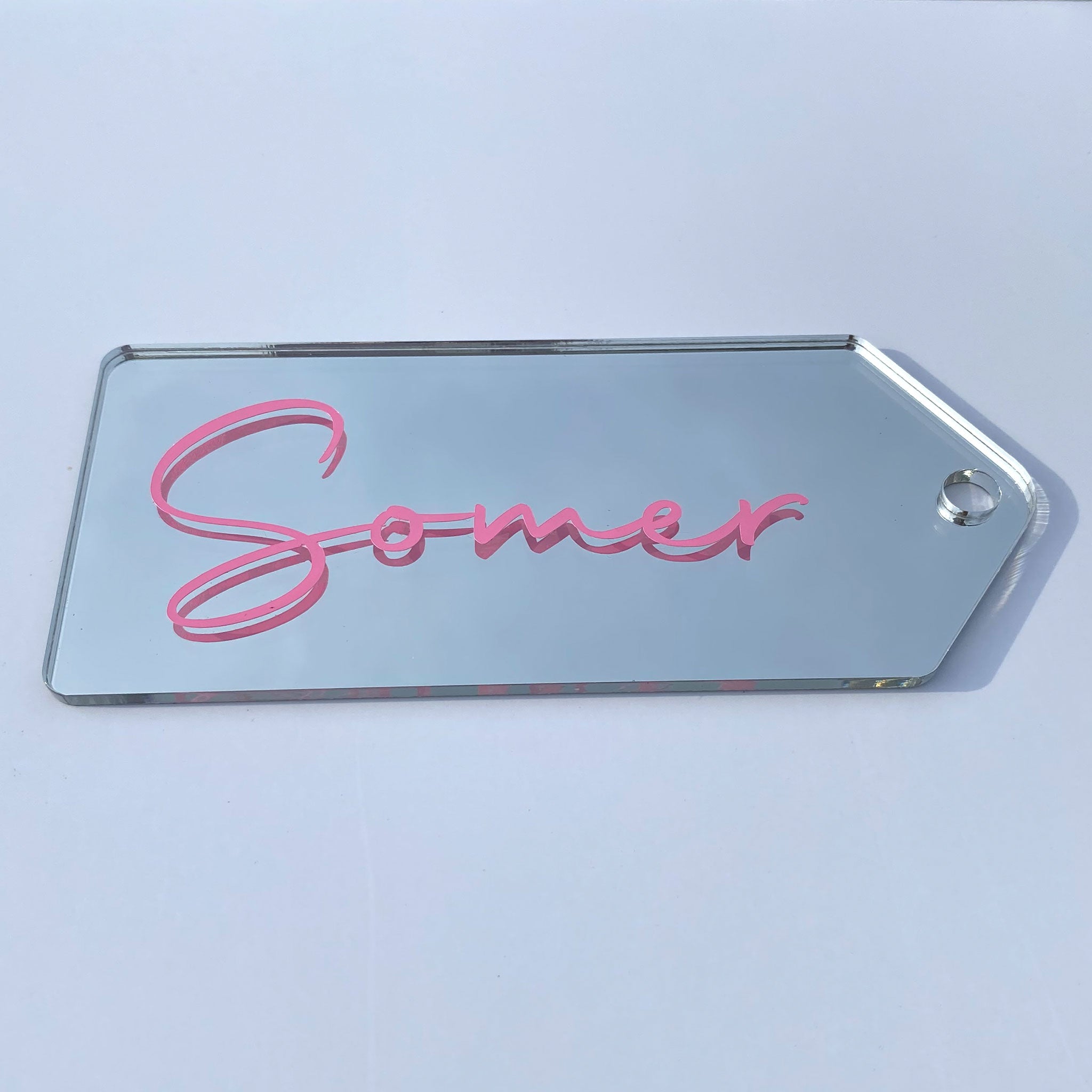 Acrylic Blank XL Tags - Mirror Colours