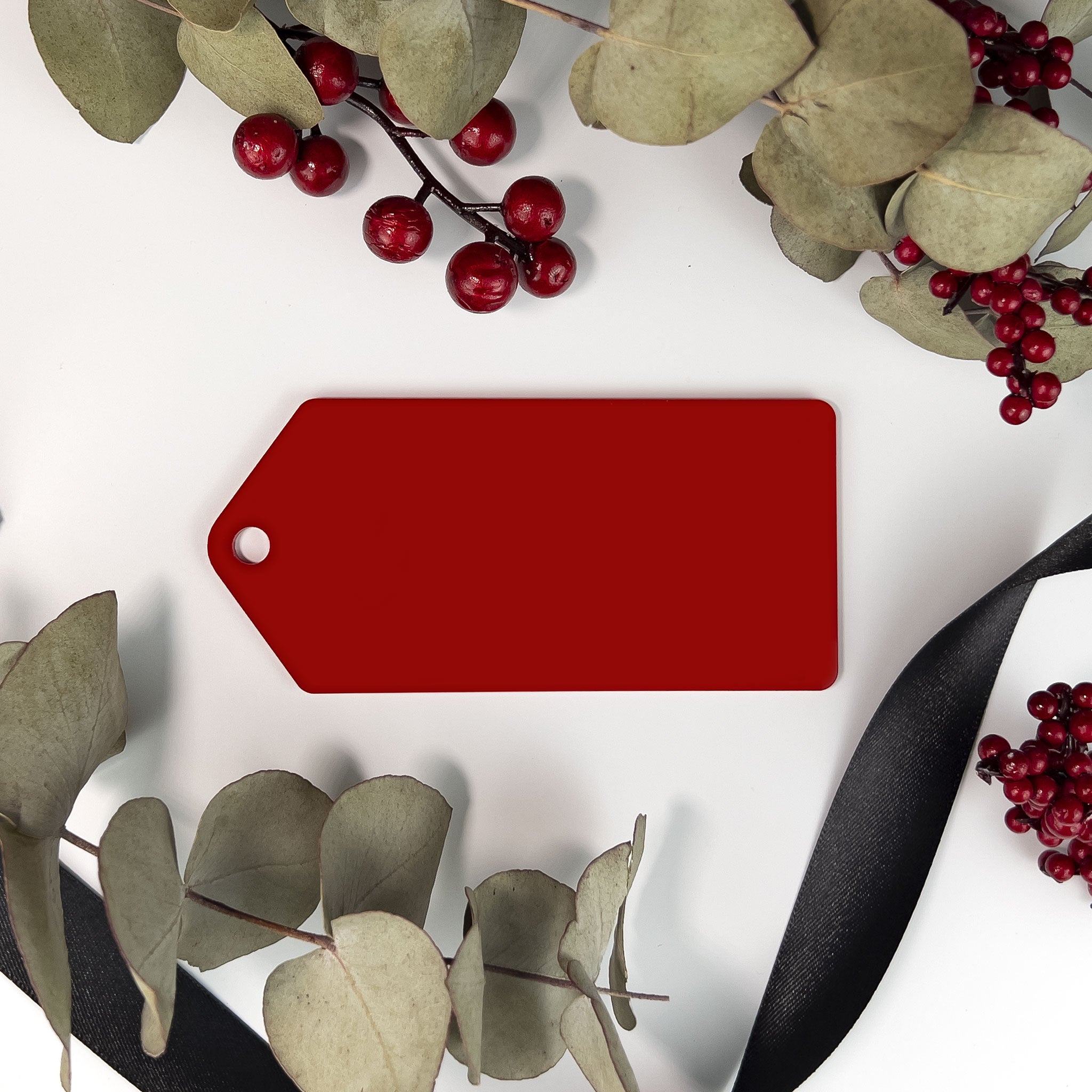Acrylic Blank XL Tags- Solid Colours