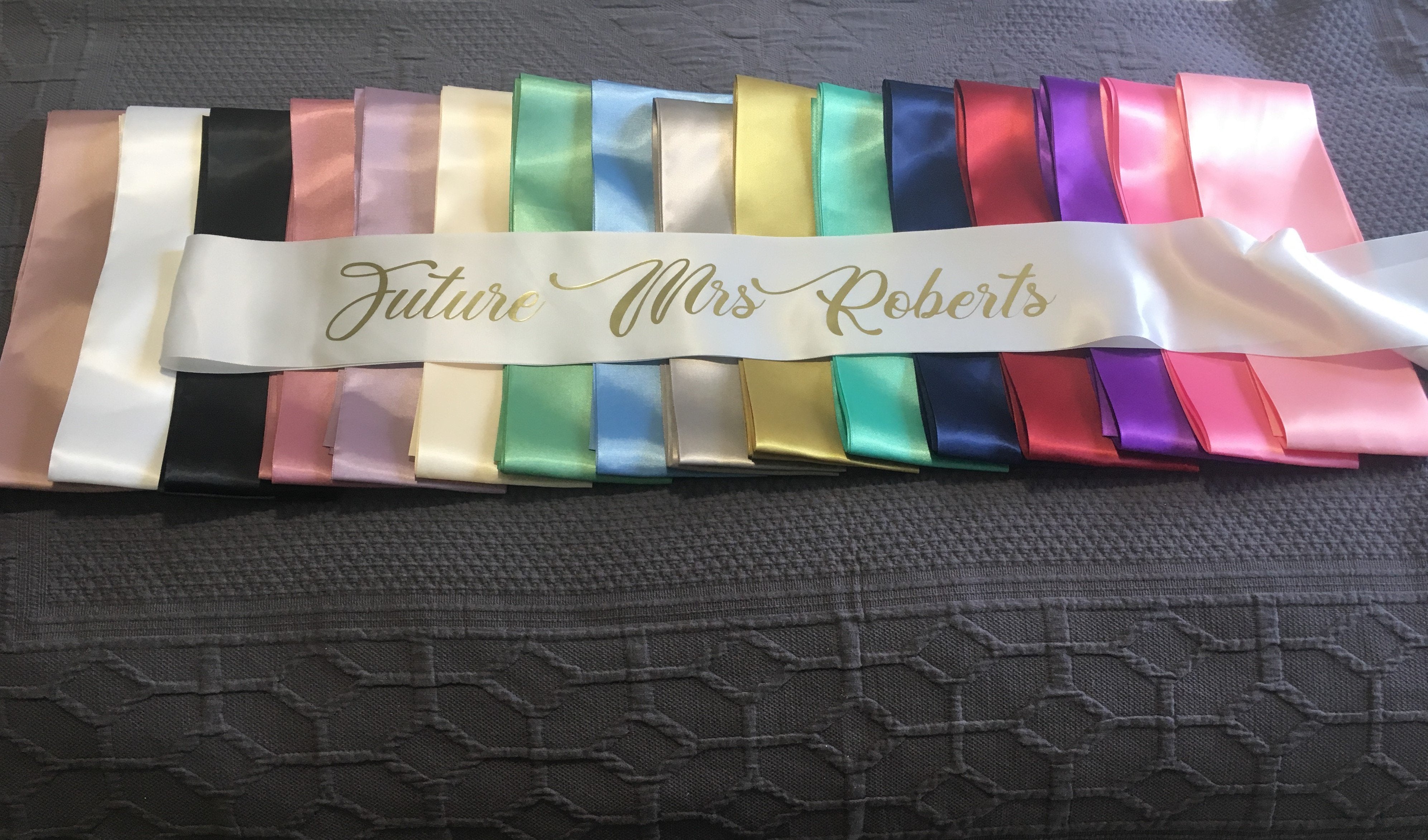 Satin Sash - Silver