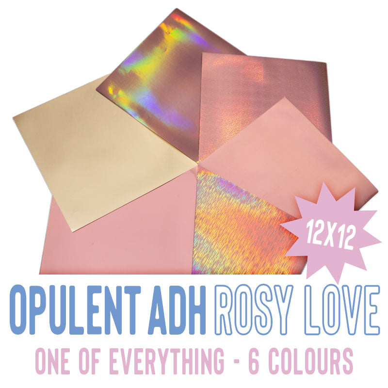 Opulent® Rosy Love Permanent Adhesive - 12inch x 12inch 6pce PACK