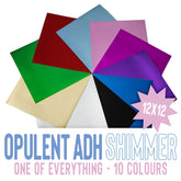 Opulent® Shimmer Permanent Adhesive - 12inch x 12inch 10pce PACK