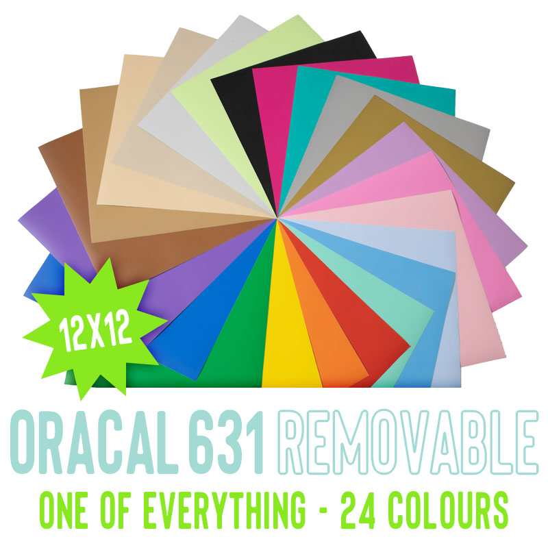 ORACAL 631 MATTE Removable Adhesive Vinyl - 12inch X 12inch 24pce PACK