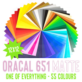 ORACAL 651 MATTE Permanent Adhesive Vinyl - 12inch X 12inch PACK