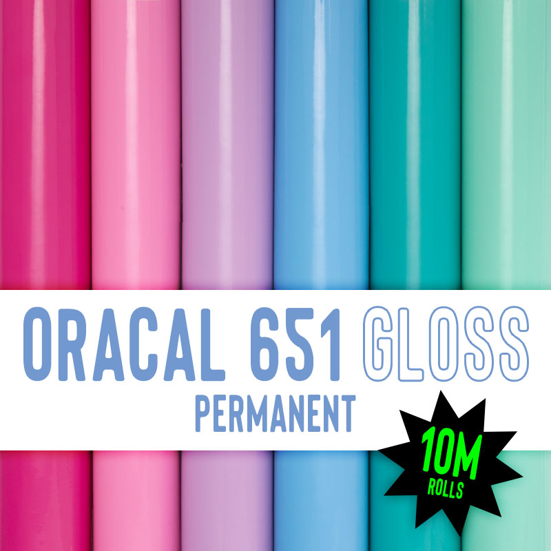ORACAL 651 GLOSS Permanent Adhesive Vinyl - 30.5cm X 10m