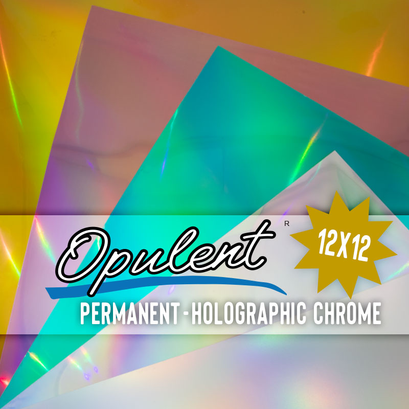 Opulent® Holographic Chrome Permanent Adhesive - 12inch x 12inch