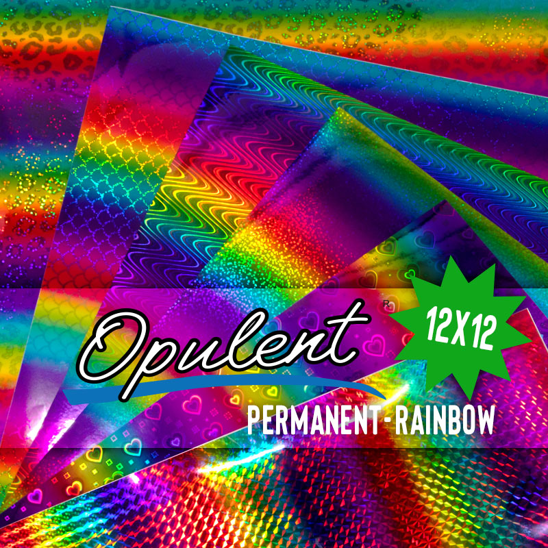 Opulent® Rainbow Permanent Adhesive - 12inch x 12inch