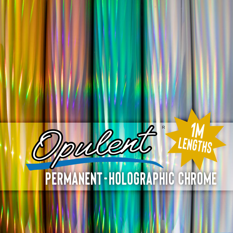 Opulent® Holographic Chrome Permanent Adhesive - 30.5cm x 1m