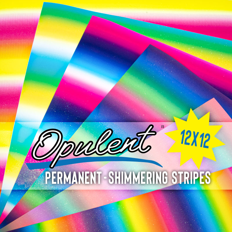 Opulent® Shimmering Stripes Permanent Adhesive - 12inch x 12inch