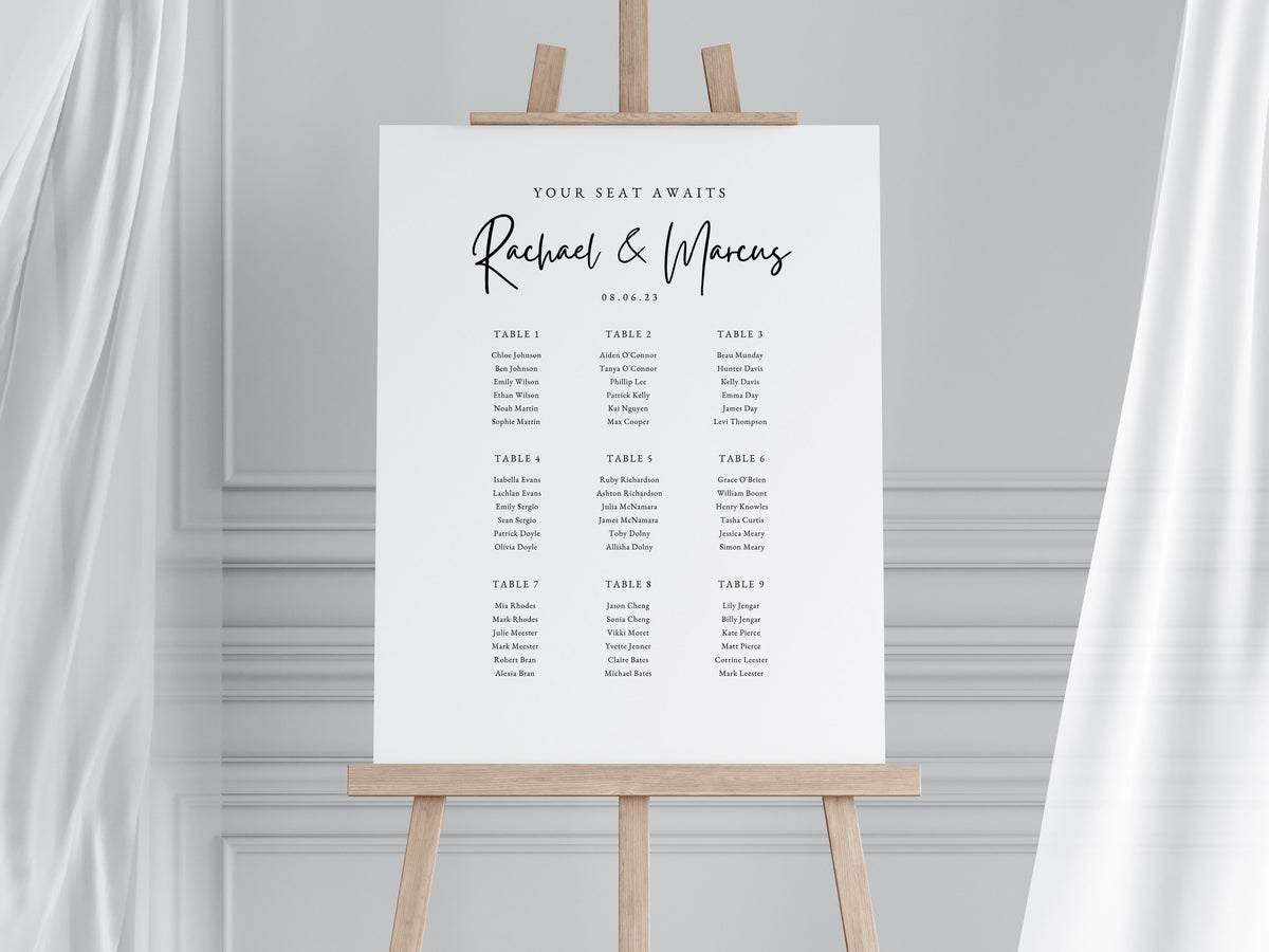 Elegant Collection - Seating Chart