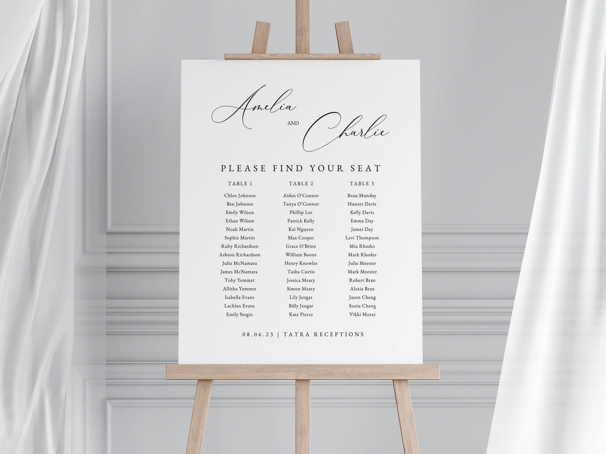 Timeless Collection - Seating Chart