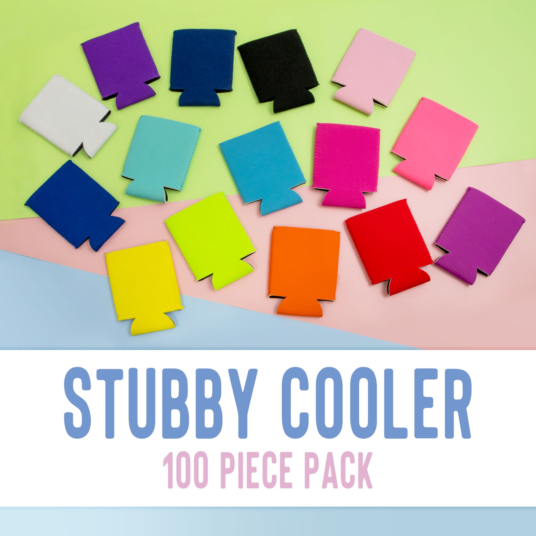 Blank Stubby Coolers - 100pce pack
