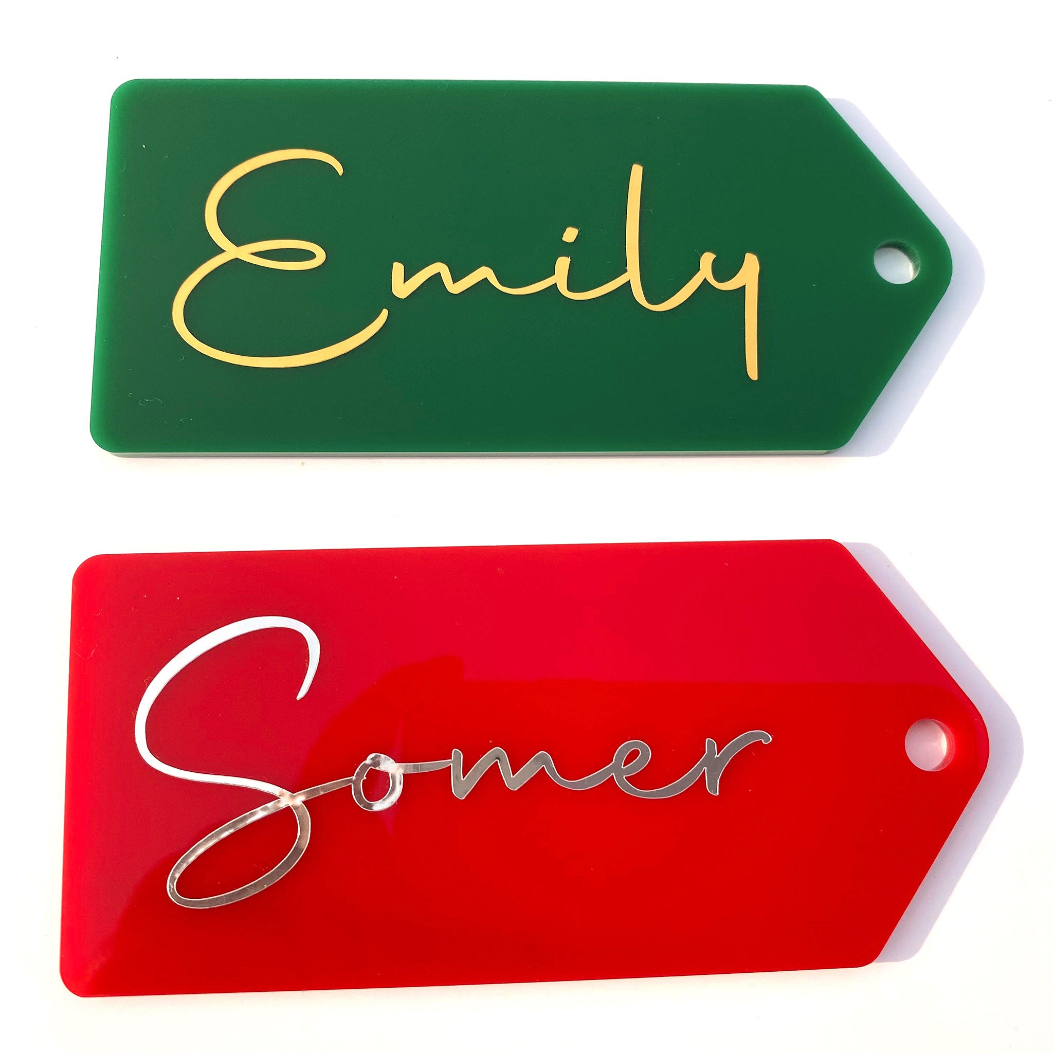 Acrylic Blank XL Tags- Solid Colours